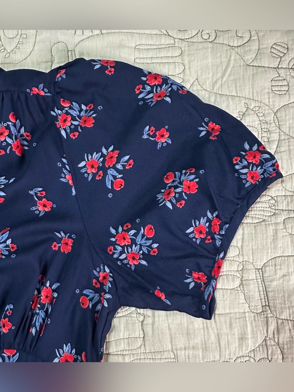 Joe Browns Blue Floral Tea Dress Puff Sleeve Midi Cottagecore NWT Size 14 - Picture 9 of 15